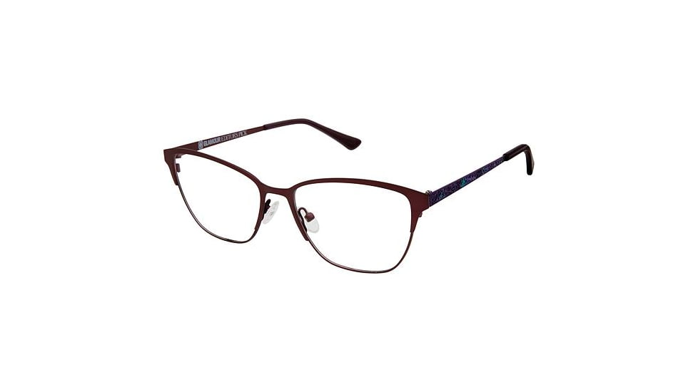 Glamour Editor's Pick GL1011 Prescription Eyeglasses - Frame MATTE EGGPLANT, Size 54/16mm GL101102
