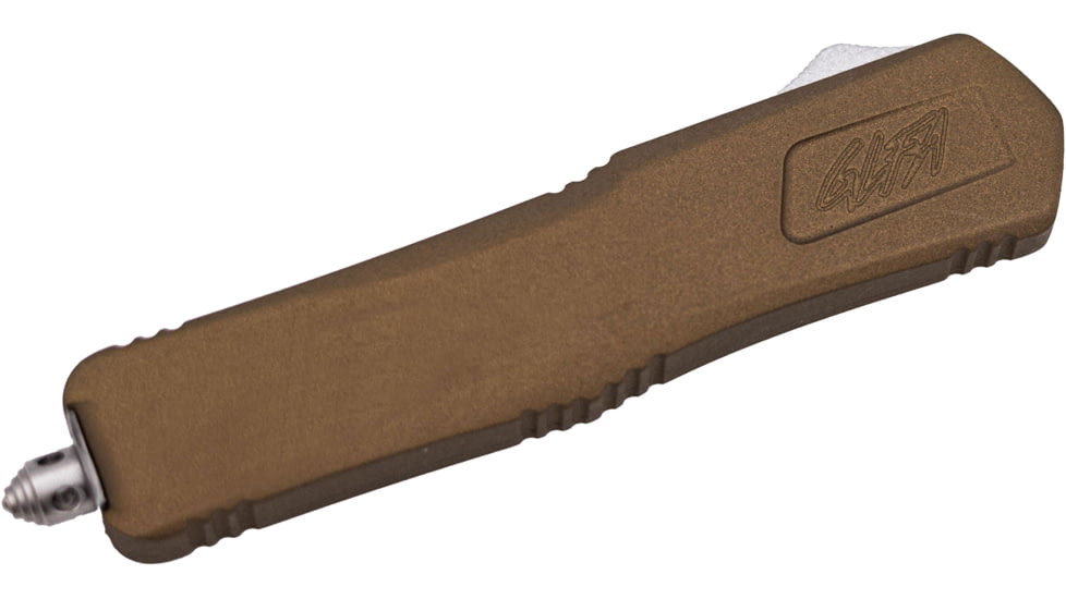 GLFA Smooth Spring Assisted OTF Knife, Smooth Blade, Bronze, 7&quot;, GL-KSM-SMT BRZ