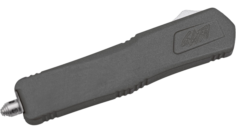 GLFA Spring Assisted OTF Knife, Serrated Blade, Tungsten, 8&quot;, GL-KMD-SRT TNG