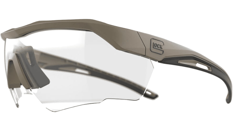 Glock Crossover Tactical Glasses, Desert Tan Frame, Clear Lens, AS41037