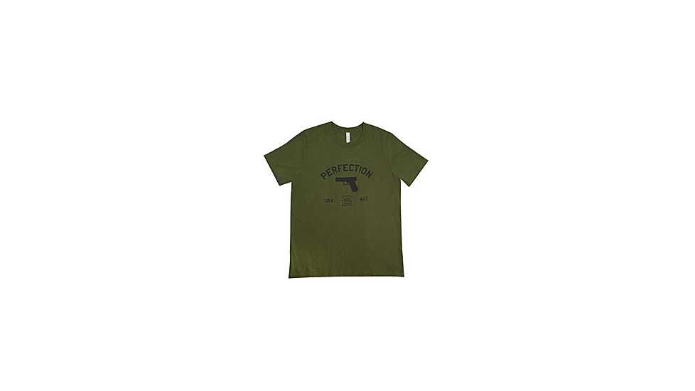 Glock Short Sleeve Perfection Pistol T-Shirt, OD Green, XL, GLAA68143