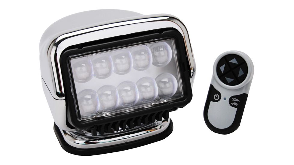 GoLight LED Stryker Wireless HandHeld Remote, Mag Base, Chrome 107028