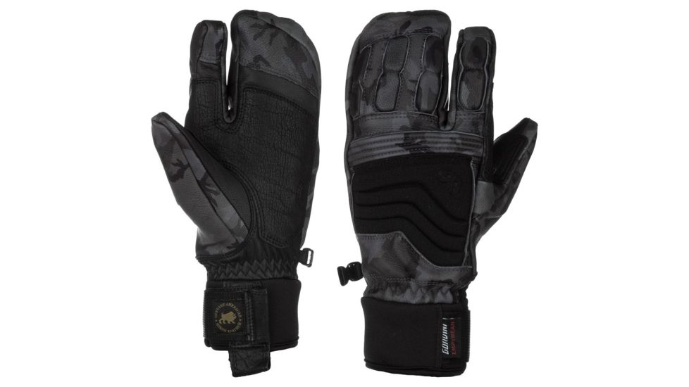 Gordini Wrangell 3 Finger - Mens, Grey Camo, Small, 4M4101-S-GREY CAMO