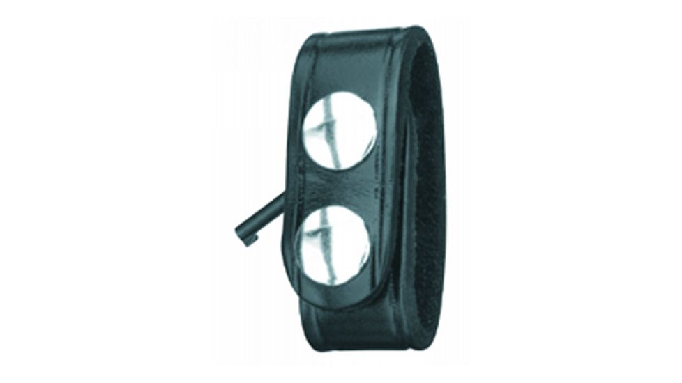 Gould &amp; Goodrich Hidden Cuff Key Belt Keeper, Brass, Black Weave, B127WBR