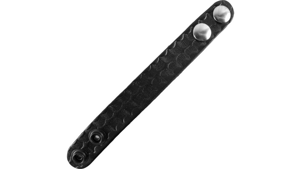 Gould &amp; Goodrich Leather Belt Keeper, Double Standard Snap, Single, Black Weave, B76W