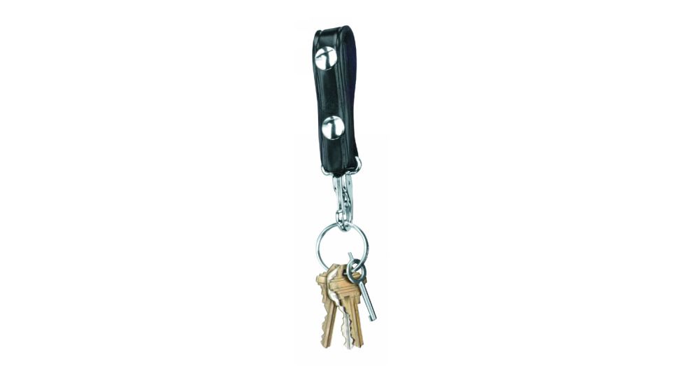 Gould &amp; Goodrich K-Force Key Strap, Nickel, Black Weave, K122W