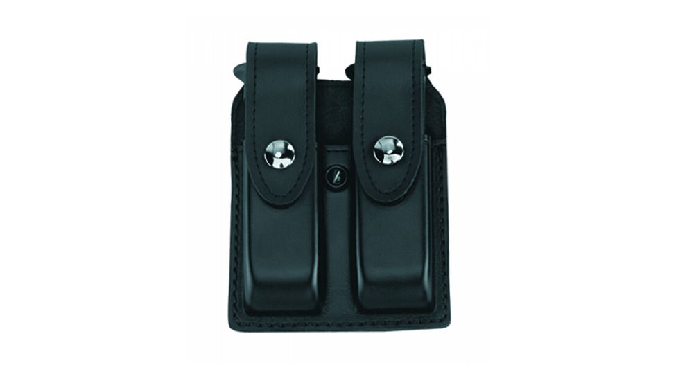 Gould &amp; Goodrich K-Force Double Magazine Case, Hidden Snap - Glock 20, H&amp;K USP, Black, K647-4HS