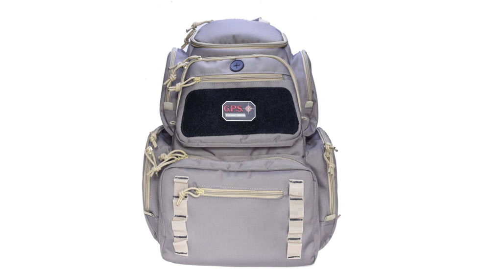 GPS Pistolero Handgun Backpack w/Magazine Storages, 5 Handgun Storages, 4 Magazine Pockets, Visual ID Storage, MOLLE Webbing, Zippers, Waterproof, Rifle Green/Khaki, GPS1712BPRK