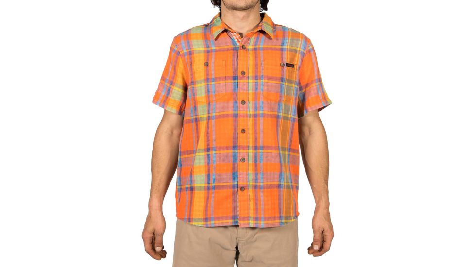 Gramicci Santa Monica Mens Short Sleeve Shirt, Tangerine, Large, MSS178-U11TGN-LG