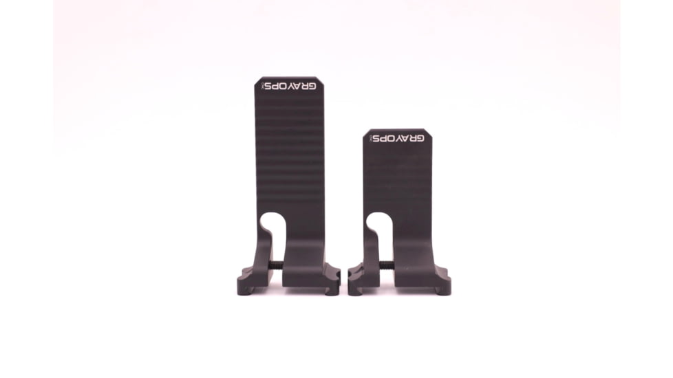 Gray Ops CNC Bag Stop Straight, Black, GO-BSTOP-STR