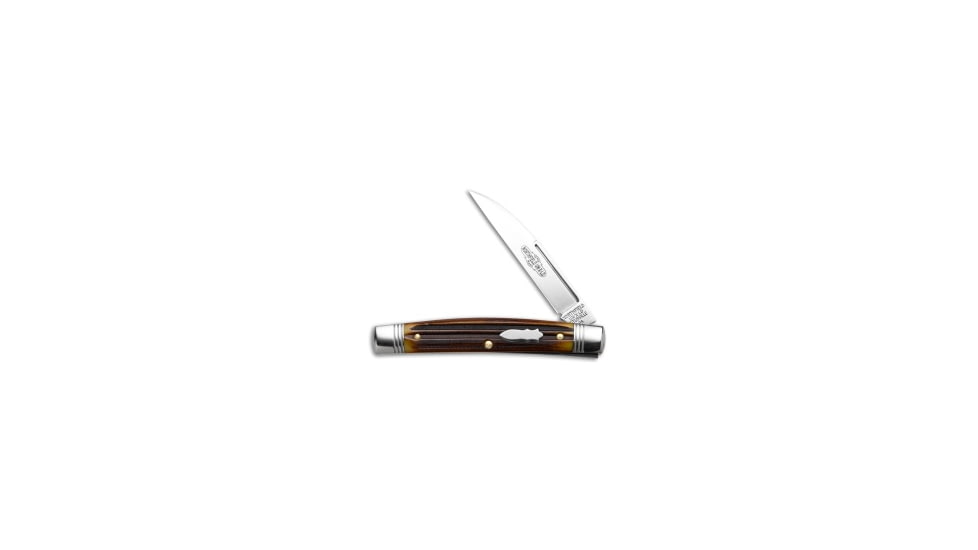 Great Eastern Cutlery GEC Northfield UN-X-LD #13 Whip Antique Yellow Spring Field Bone 2.9" Satin, Yellow, 1095, adult, BHQ-196447