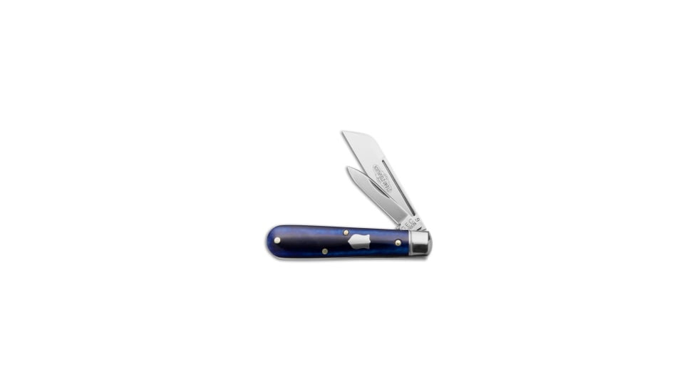 Great Eastern Cutlery GEC Northfield UN-X-LD Wharncliffe Knife Navy Blue Smooth Bone 2.5" Polish, Blue, 1095, adult, BHQ-193578