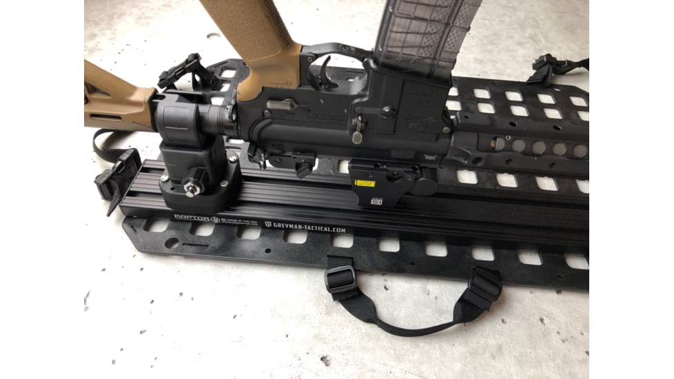 Grey Man Tactical Locking Rifle Rack Kit w/Raptor Rail Buffer Tube, Black, R-WM-07