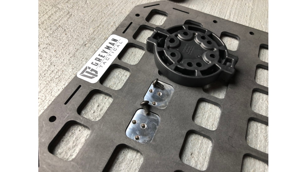 Grey Man Tactical RMP Backer Plate, Blackhawk Holster Integration Pair, Black, 000136
