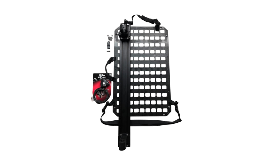 Grey Man Tactical Vehicle Locking Rifle Rack w/Raptor Rail Buffer Tube Rack,15.25 x 25 RMP, Black, GMT-RMP-28-07-07-03