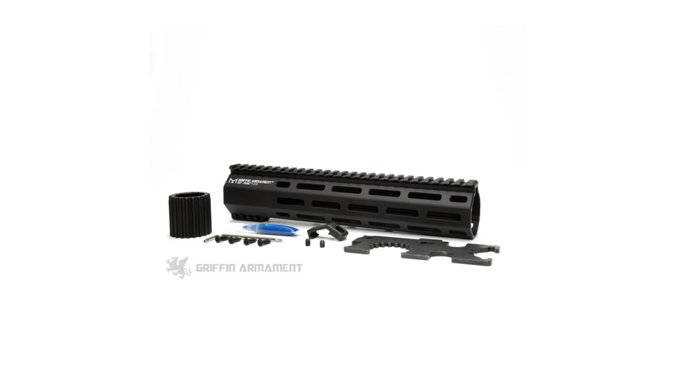 Griffin Armament SR-Rigid M-Lok Rail, 10.5in, Black, Large, LPRSR105