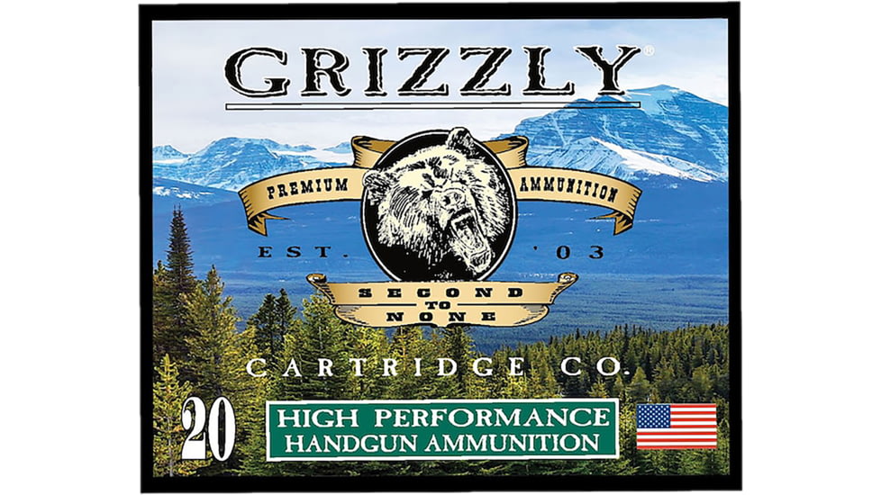 Grizzly Ammo GC38SP+P9 38Special+P 148gr Full Metal Jacket Flat Point 20 Per B