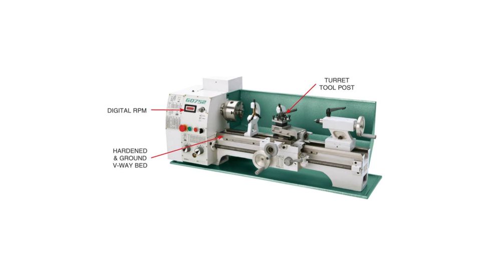 Grizzly Industrial 10in. x 22in. Variable-Speed Lathe G0752