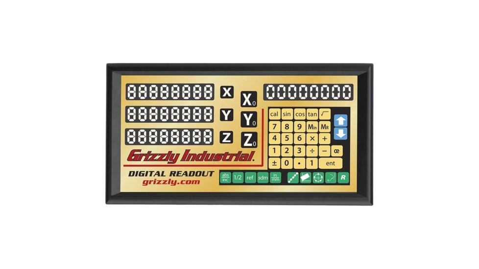 Grizzly Industrial 12in. x 30in. x 16-3/4in. 3-Axis Digital Readout for Mills H7850
