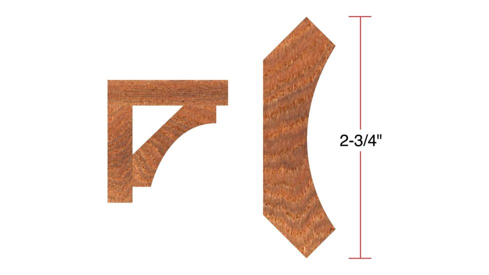 Grizzly Industrial 3in. Cove Moulding - 1in. Bore C2201