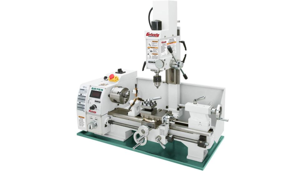 Grizzly Industrial 8in. x 16in. Lathe with Milling Head G0769