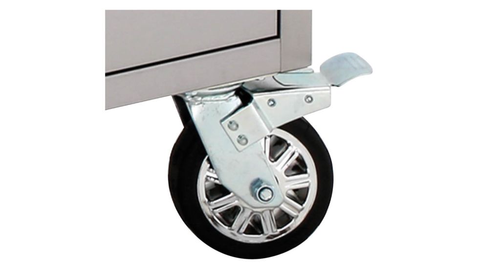 Grizzly Industrial 96in. 24 Drawer Stainless Steel Industrial Cabinet with Wood Top T27877