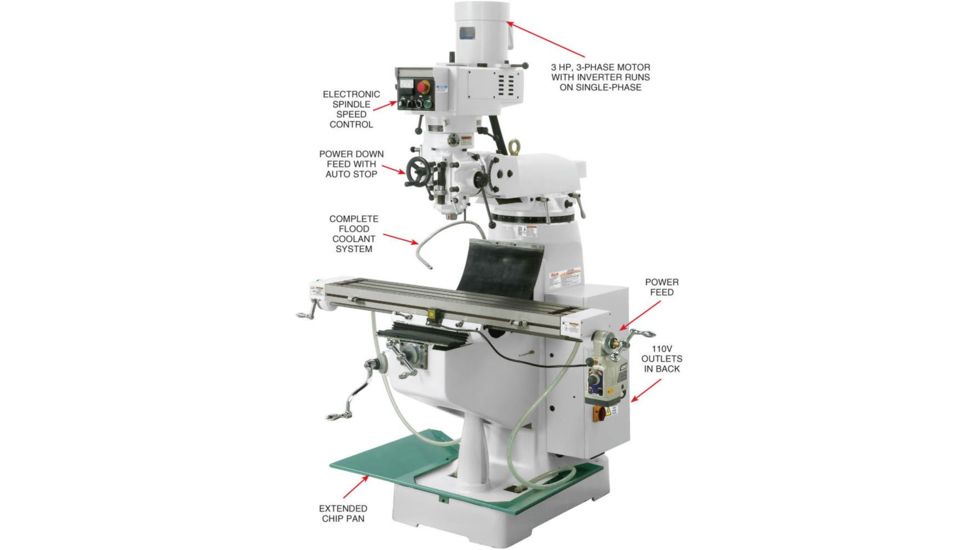 Grizzly Industrial 9in. x 48in. High Precision Variable-Speed Vertical Mill G0667X