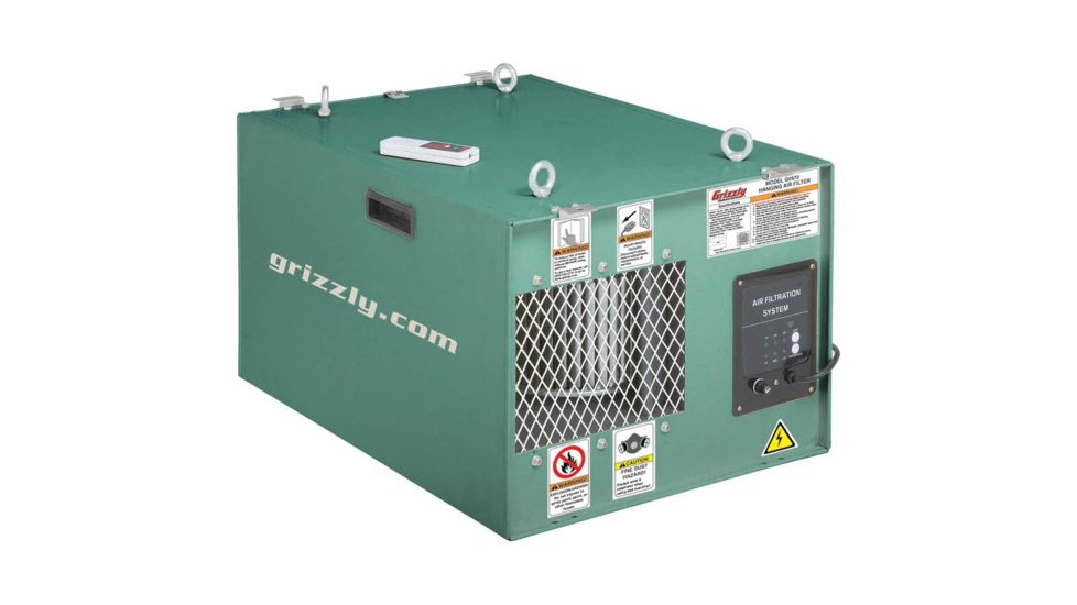 Grizzly Industrial Hanging Air Filter w/ Remote G0572
