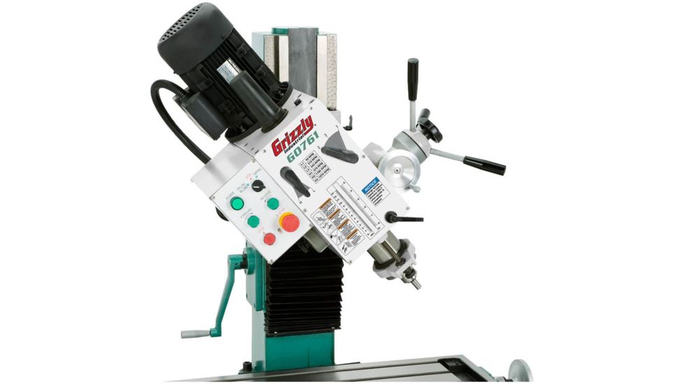 Grizzly Industrial Heavy-Duty Benchtop Mill/Drill with Power Feed and Tapping G0761