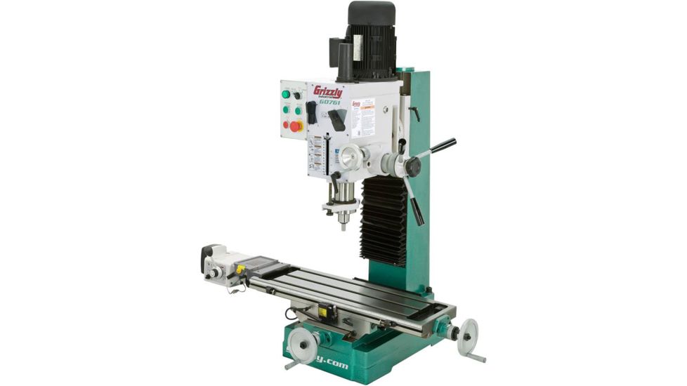 Grizzly Industrial Heavy-Duty Benchtop Mill/Drill with Power Feed and Tapping G0761