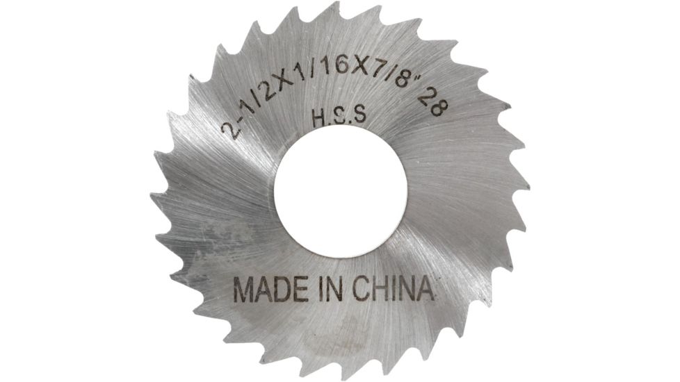 Grizzly Industrial HSS Slitting Saws - 2-1/2in. x 1/16in. x 7/8in. 28T G9471