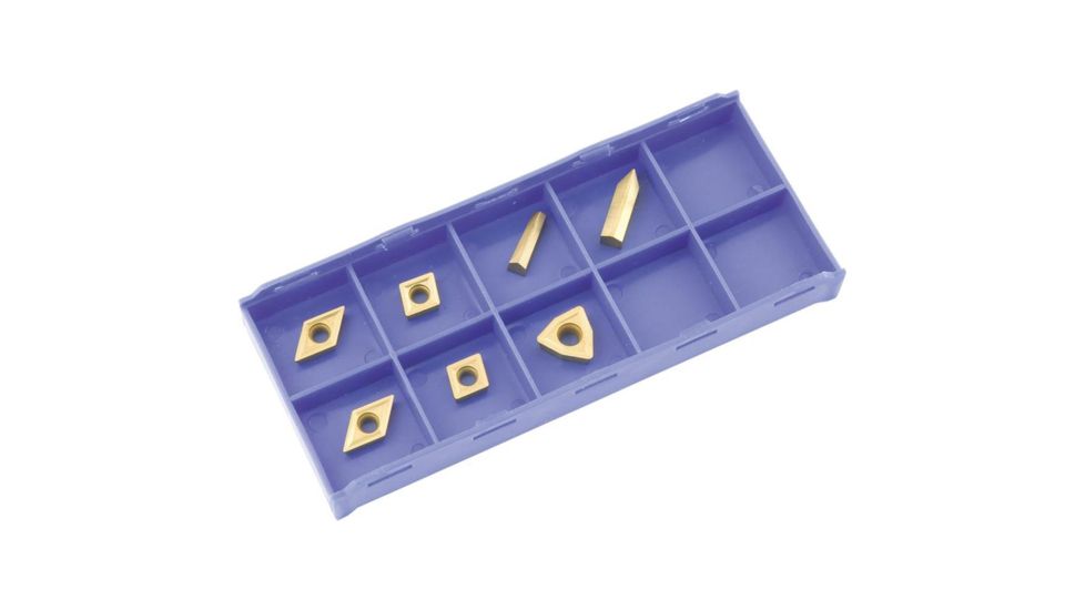 Grizzly Industrial K20 TiN Insert Set (7) for T10294 - Cast Iron T23905