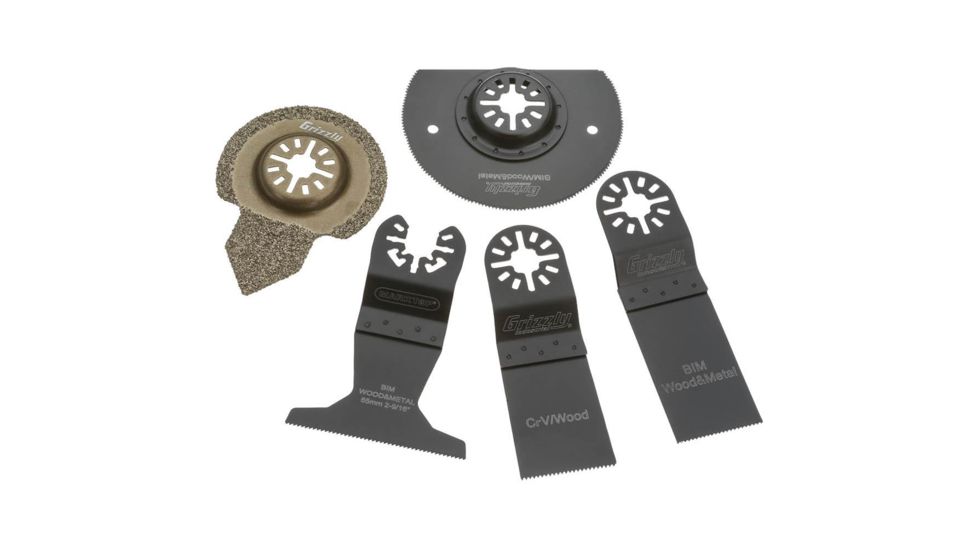 Grizzly Industrial Kit for Oscillating Multi-Tools, 5 pc. T27942