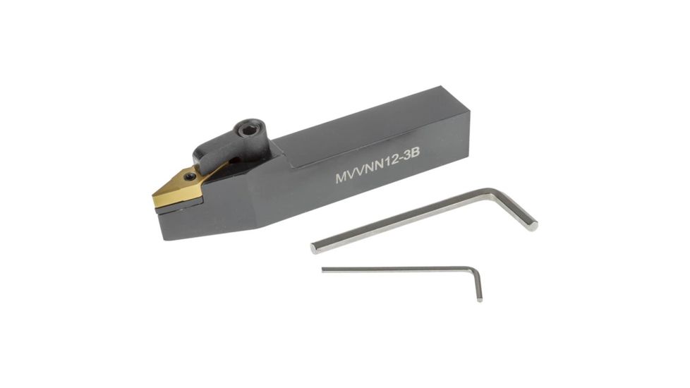 Grizzly Industrial Profile Turning Toolholder MVVNN 3/4in. x 4-1/2in., 17.5-Deg. Cutting Angle, Neutral T10840