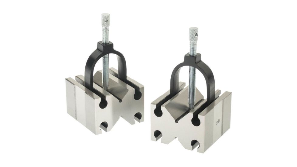 Grizzly Industrial V-Block Pair w/ clamps Side Use H5612