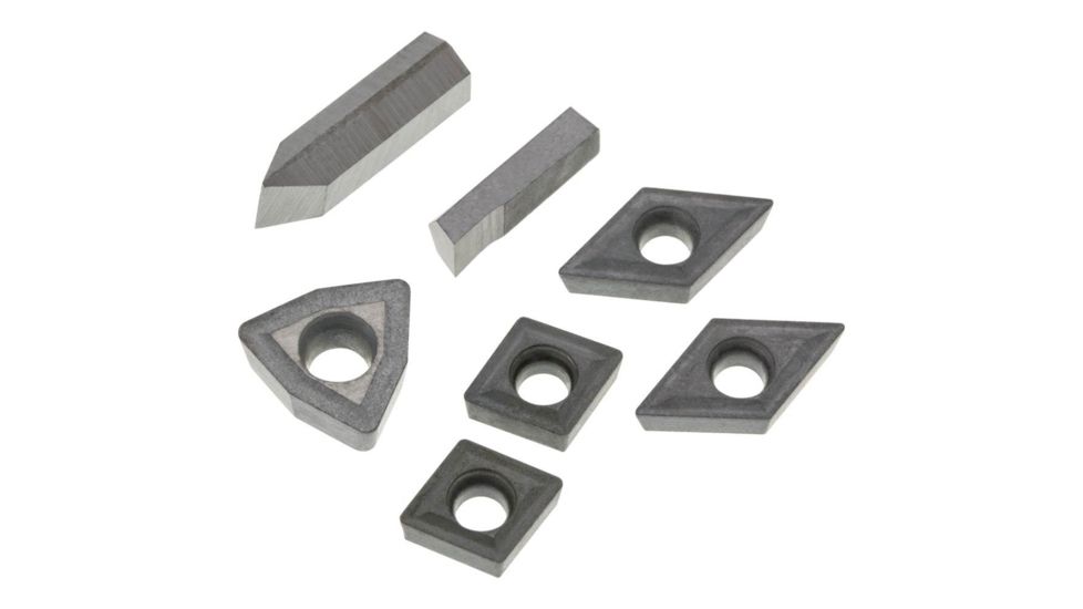 Grizzly Industrial YG6X TiN Insert Set (7) for T10293 - Aluminum T23903
