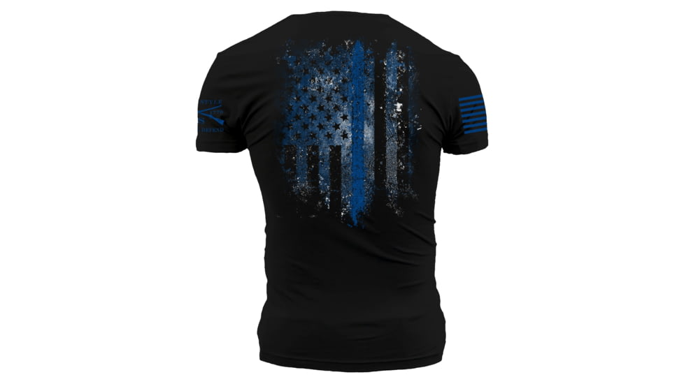 Grunt Style Blue Shield T-Shirt - Mens, Black, Large, GS3073-L