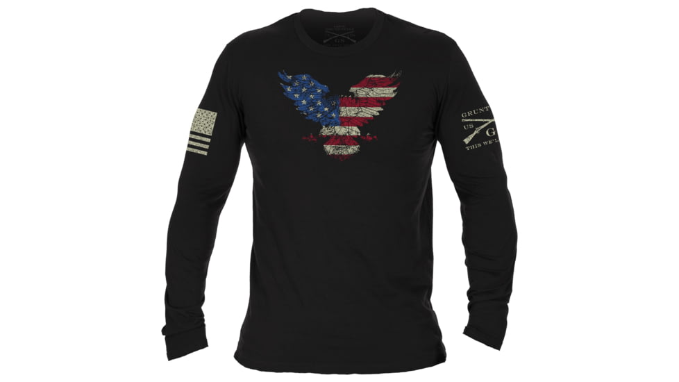Grunt Style Freagle Long Sleeve T-Shirt - Mens, Black, Small, GS3637-S