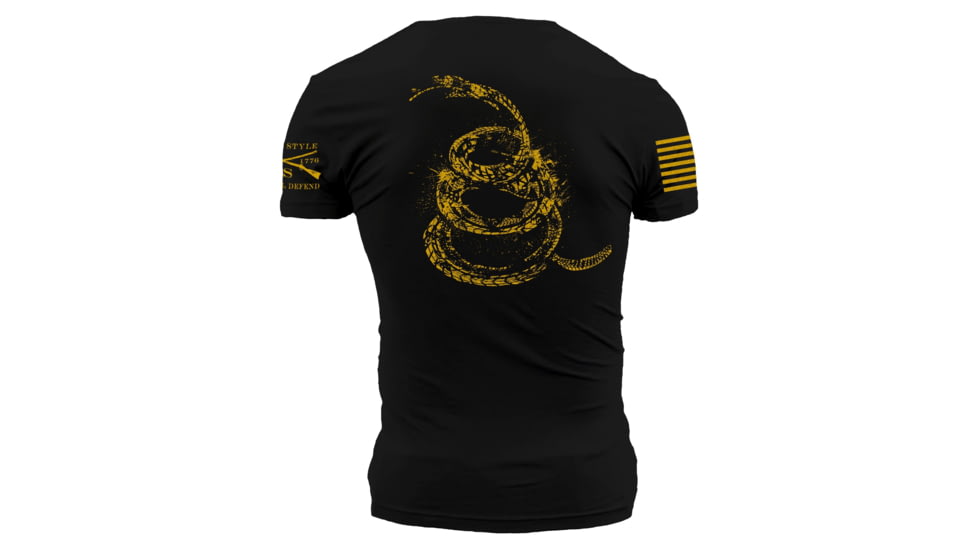 Grunt Style Gadsden Tracks Tee Shirt - Mens, Black, 2XL, GS2677-2XL