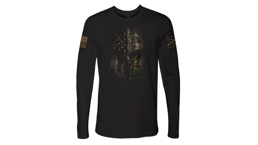 Grunt Style Realtree Edge American Spartan Long Sleeve T-Shirt - Mens, Black, Small, GS4395-S