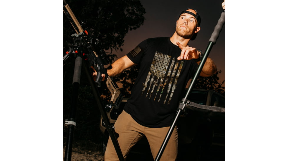 Grunt Style Realtree Edge Rifle Flag T-Shirt - Mens, Black, Extra Large, GS3639-XL