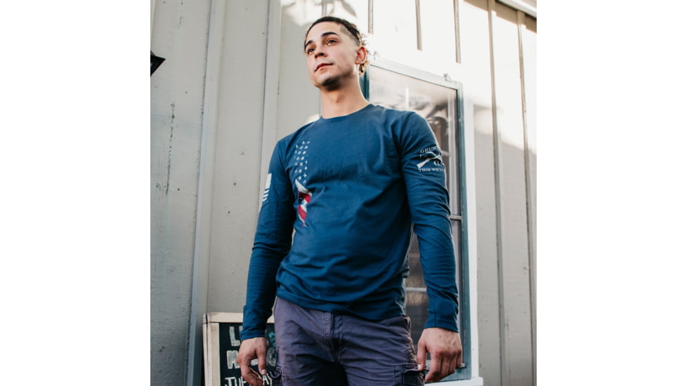 Grunt Style True Colors Long Sleeve T-Shirt - Mens, Indigo, Extra Large, GS3638-XL