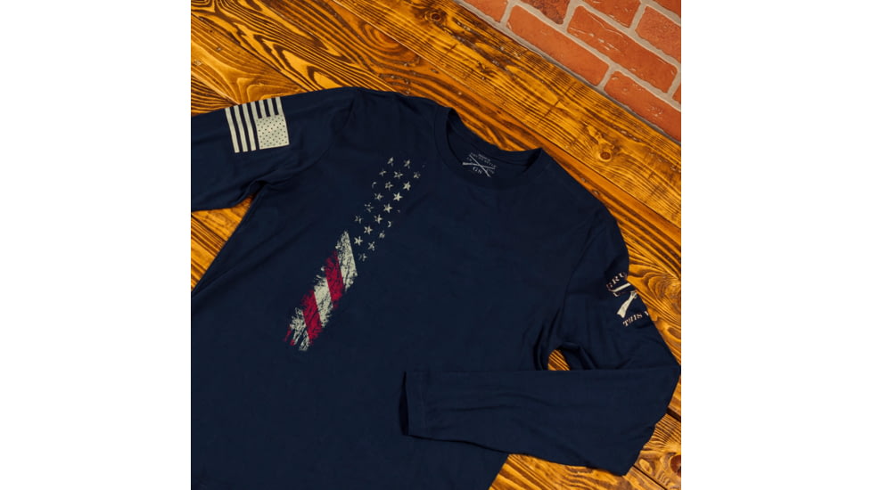 Grunt Style True Colors Long Sleeve T-Shirt - Mens, Midnight Navy, Small, GS4391-S