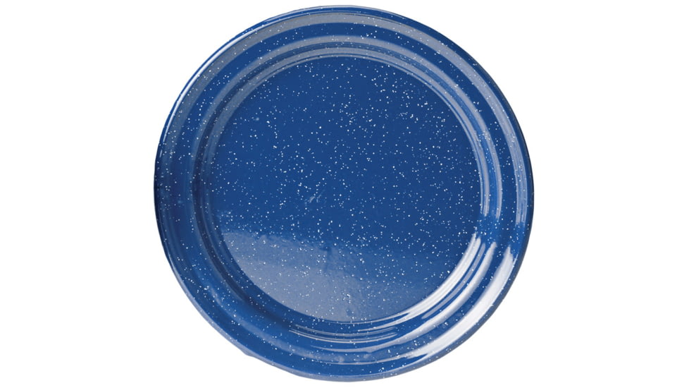 GSI Enamelware Plate, 10.375in, Blue, 11526
