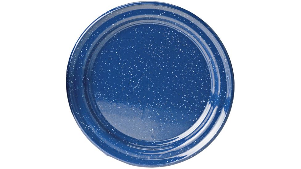 GSI Enamelware Plate, 10.375in, Blue, 11526