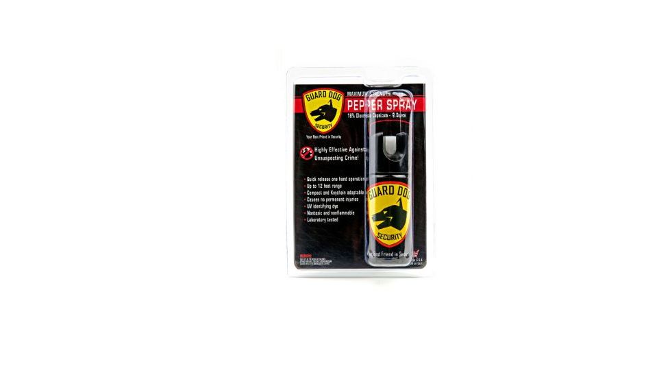 Guard Dog Security 2oz 18% Pepper Spray - Glow in The Dark w/ Clamshell PS-GDOC18-G2C