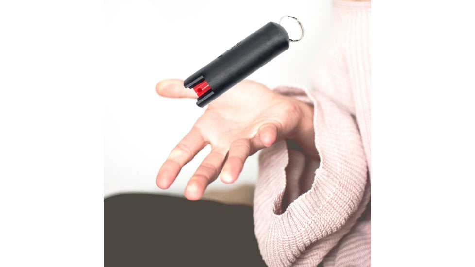 Guard Dog Security Practice Pepper, 1/2 oz Hard Case Keychain Pepper Spray w/ Foldable Target, Black, One Size, PS-GDQAPP-BK