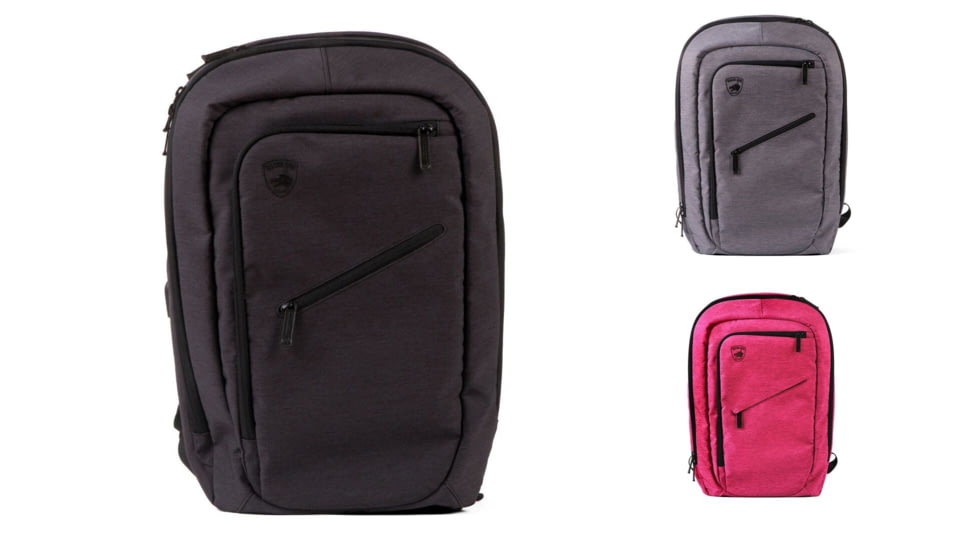 Guard Dog Security ProShield Smart Bulletproof Backpack 27L, Black, Gray, Pink