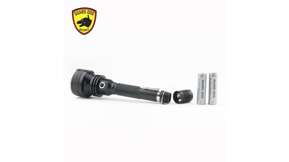 Guard Dog Security Xcess- 1200 Lumen Waterproof Tactical Flashlight, 4 Functions, Customized Dimmer, Black TL-GDX1200