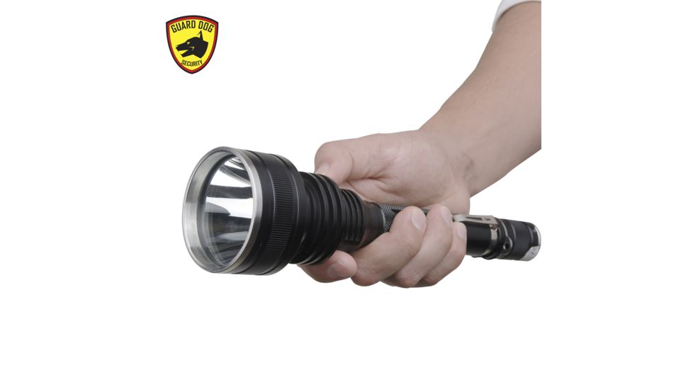 Guard Dog Security Xcess- 1200 Lumen Waterproof Tactical Flashlight, 4 Functions, Customized Dimmer, Black TL-GDX1200